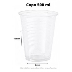 Vaso transparente 500 ml 20x50  y 250ml20x100